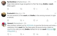 सिंधू के कोच पार्क की मेहनत की भारतीय फैंस ने ट्विटर पर सराहना की।